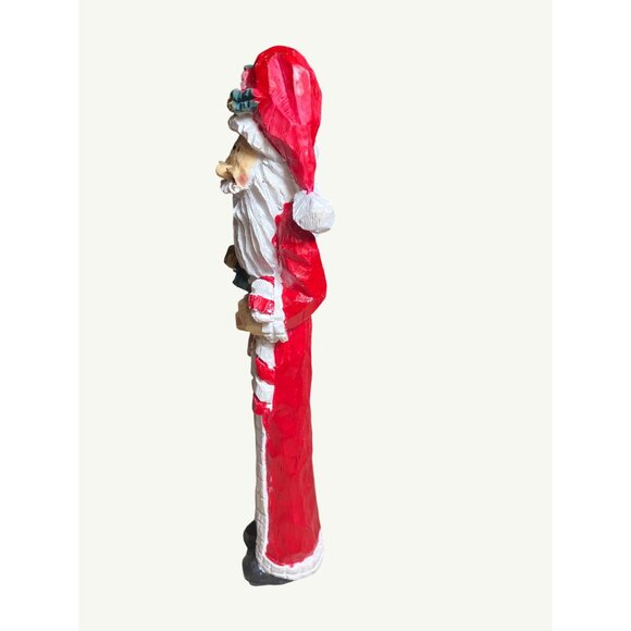 Thin Santa Claus Figurine With Star and Bells Accent Christmas Decor - Picture 6 of 9